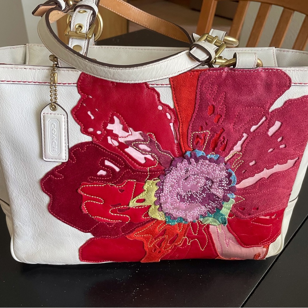 Coach Tote Purse Poppy for Peace Gallery - READ Description